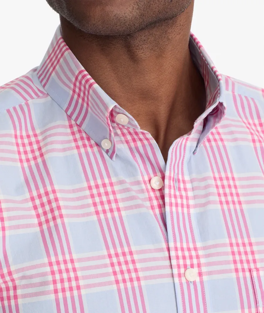 Men's Pink And White Shirt