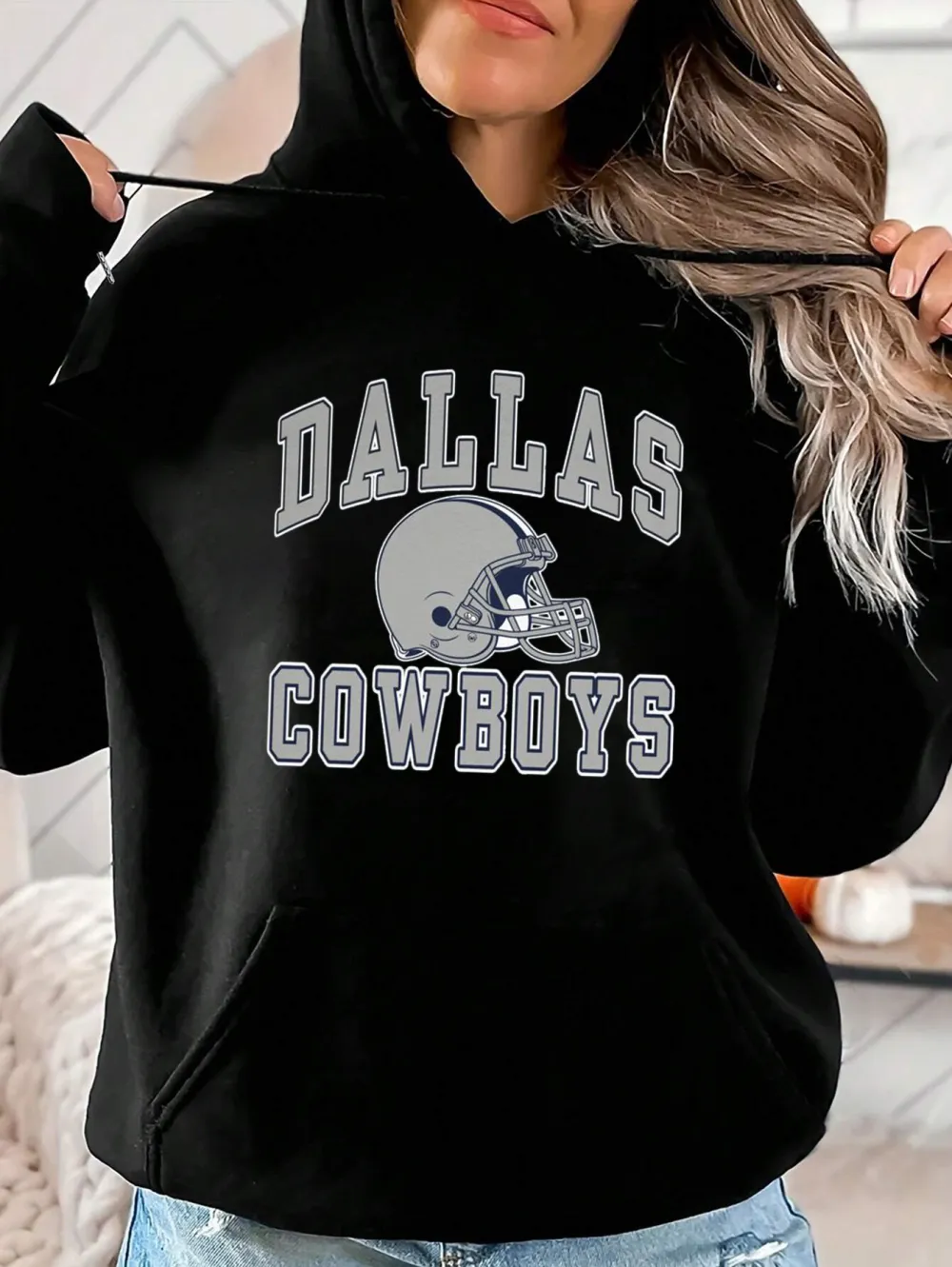 black Autumn Vintage Football Sweatshirts