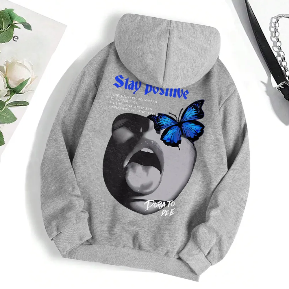 Silent butterfly women's fashion hoodie