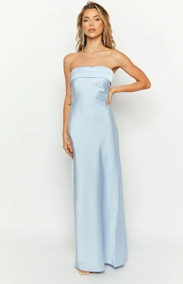 Maiah Blue Formal Maxi Dress