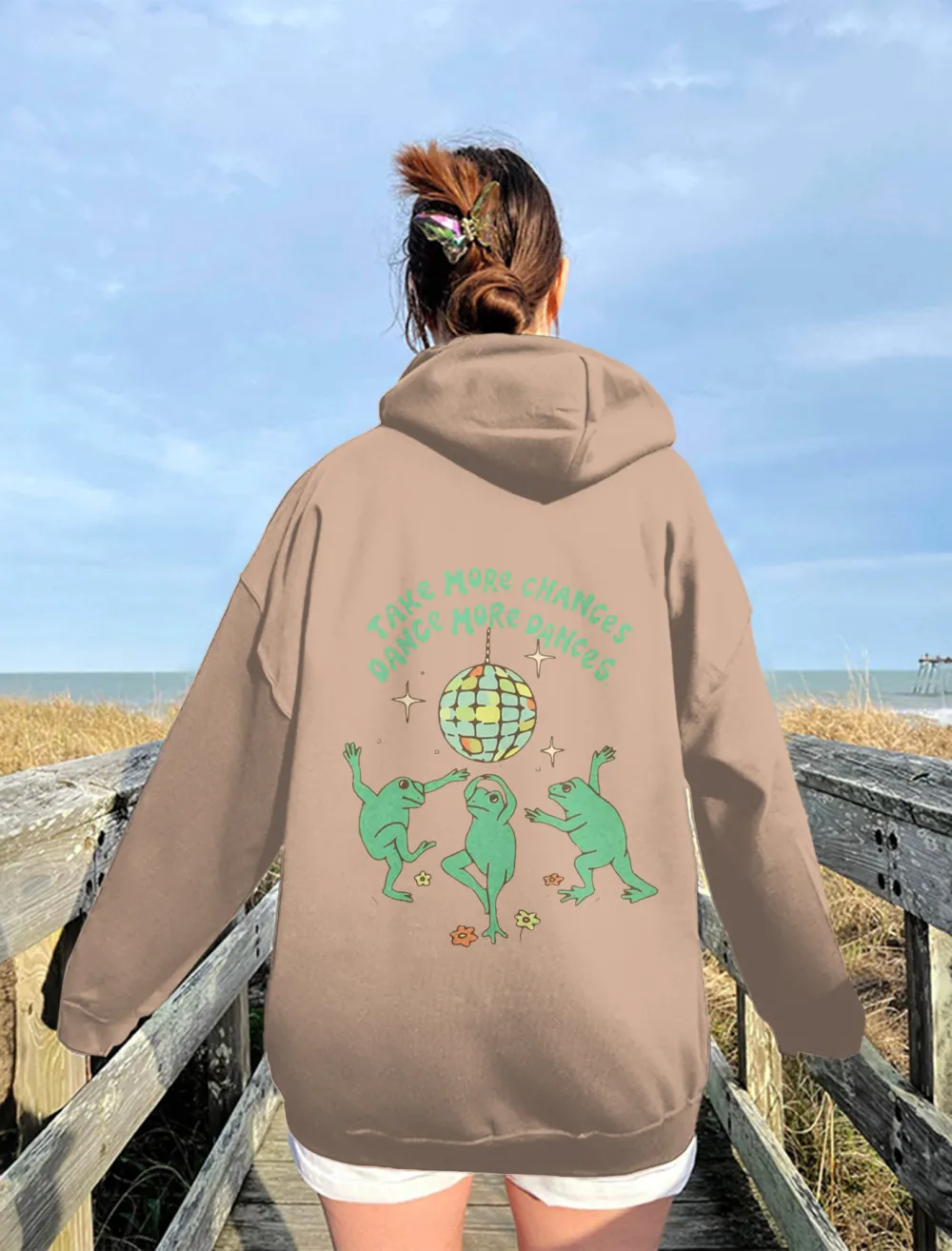 Dance More Dances Take More Chances Pattern Hoodie