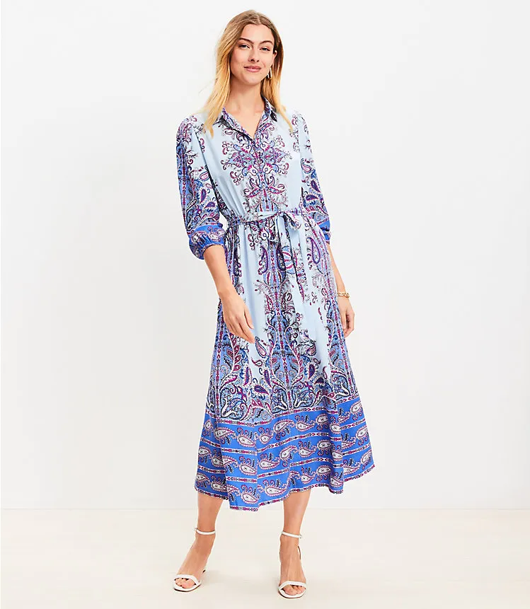 Paisley Midi Shirtdress