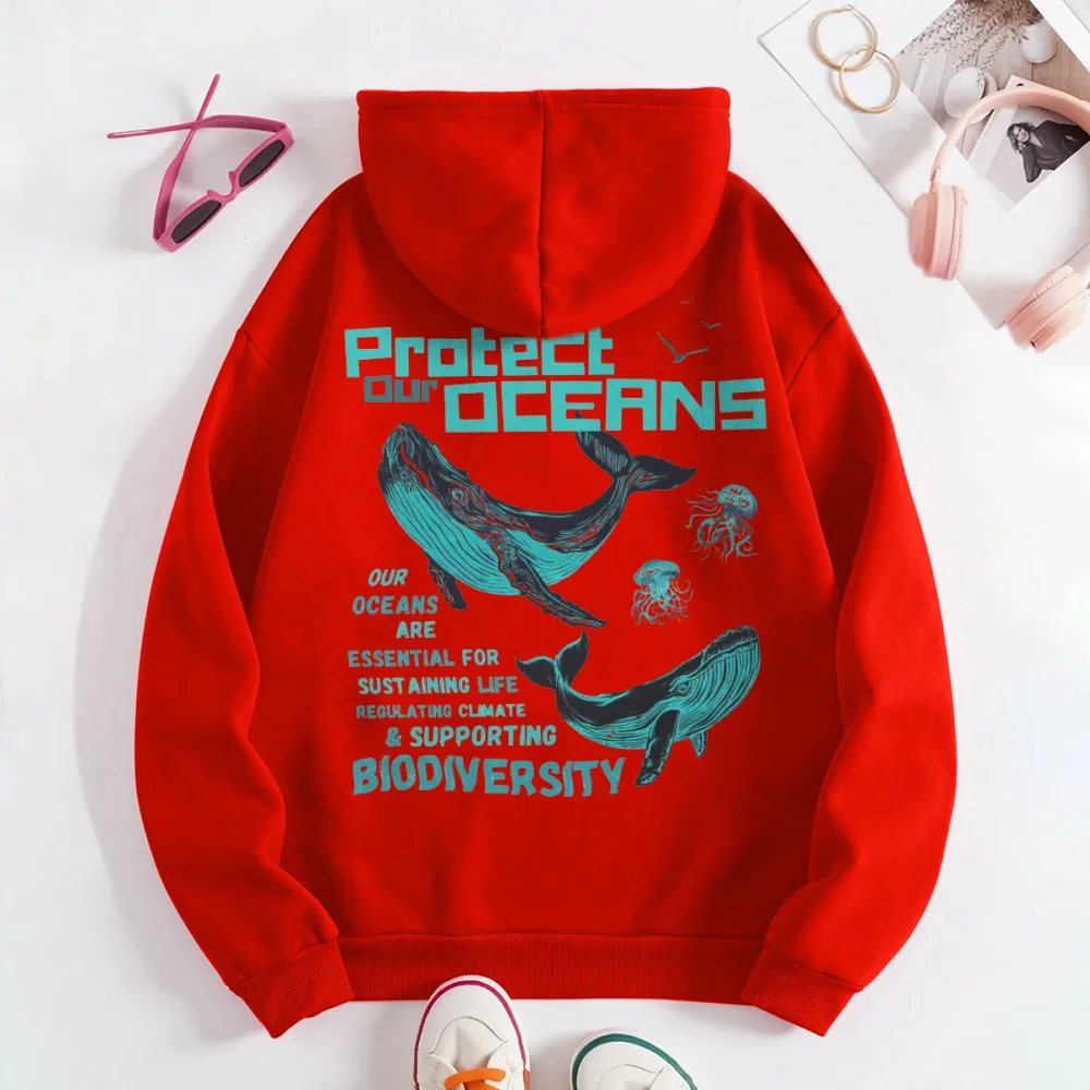 proteck our oceans Women's fashionable hoodie