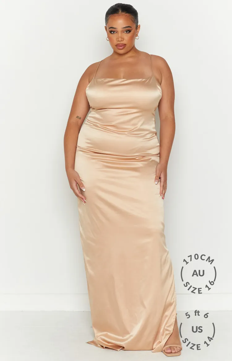 Manhattan Slip Formal Dress Champagne