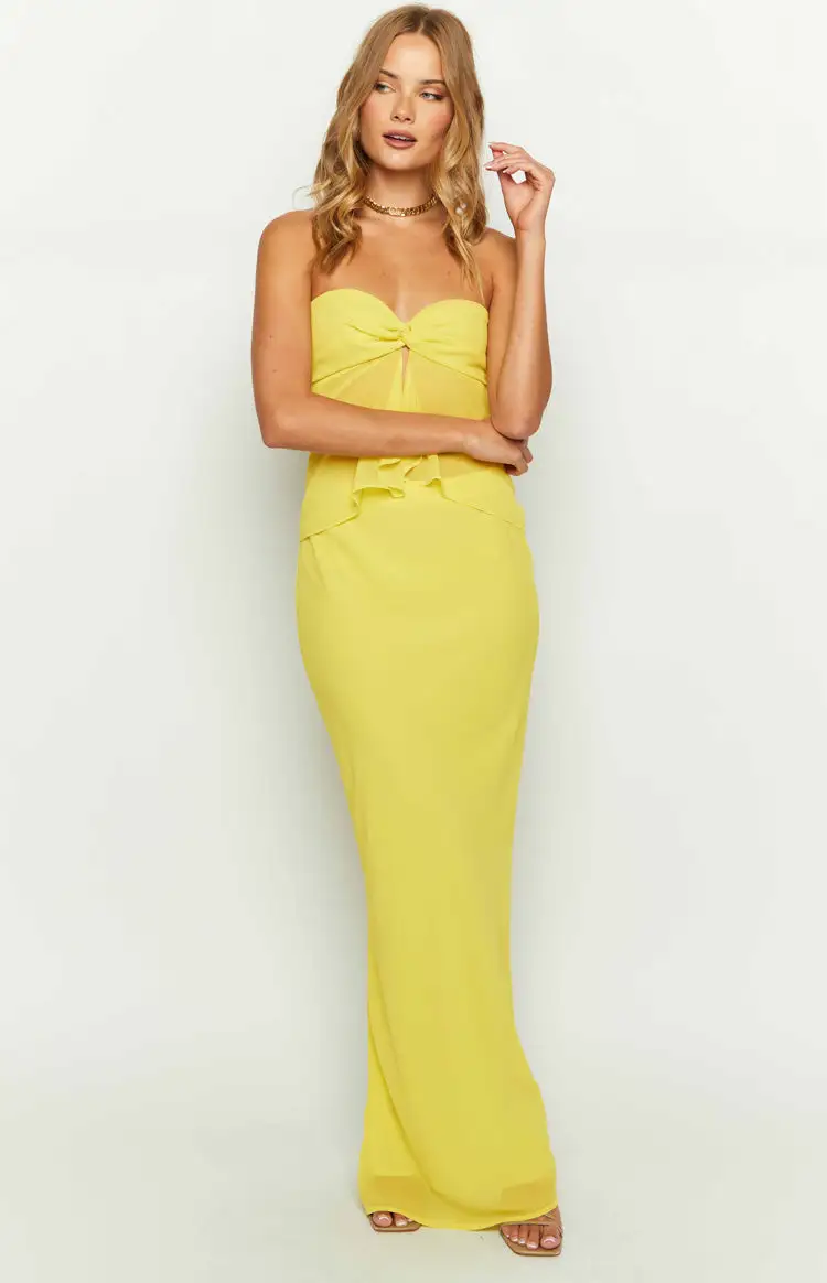 Jacqulin Yellow Maxi Skirt