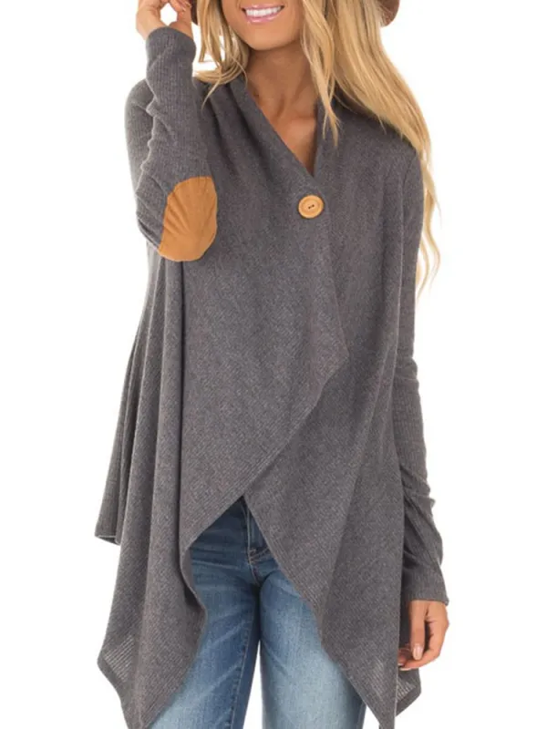 Casual Loose Irregular Patchwork Cardigan