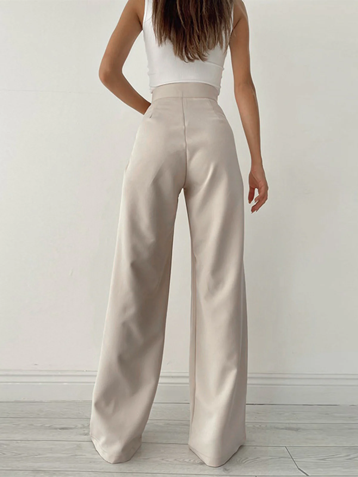 Palazzo Tied Wide Leg Dress Pants