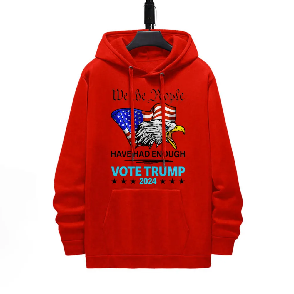 WE THE PPL HAVE HAD ENOUGH PATTERN PRINTED HOODIE