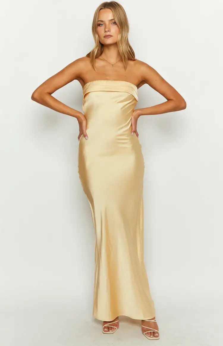 Maiah Yellow Maxi Dress