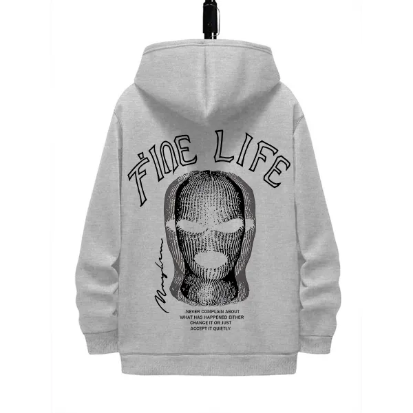 FINE LIFE DESIGNED PATTERN PRINTED HOODIE