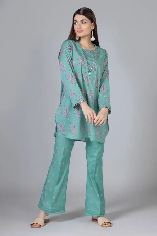 2 Piece | Kurta & Pants | Color green