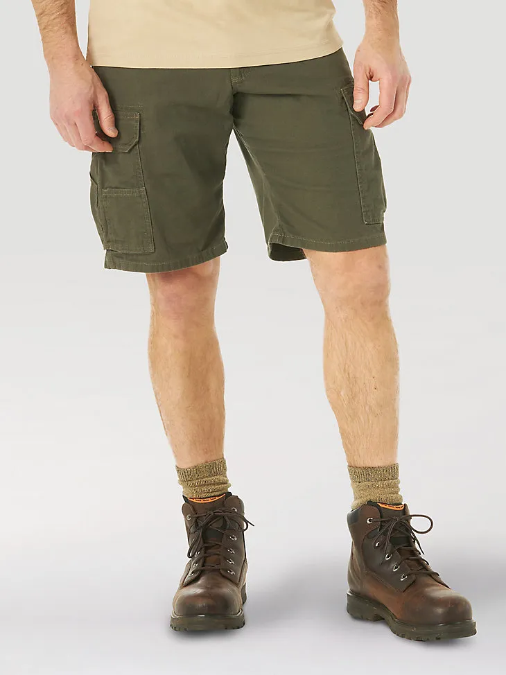 WRANGLER® RIGGS WORKWEAR® STRETCH RANGER CARGO SHORT IN DARK KHAKI