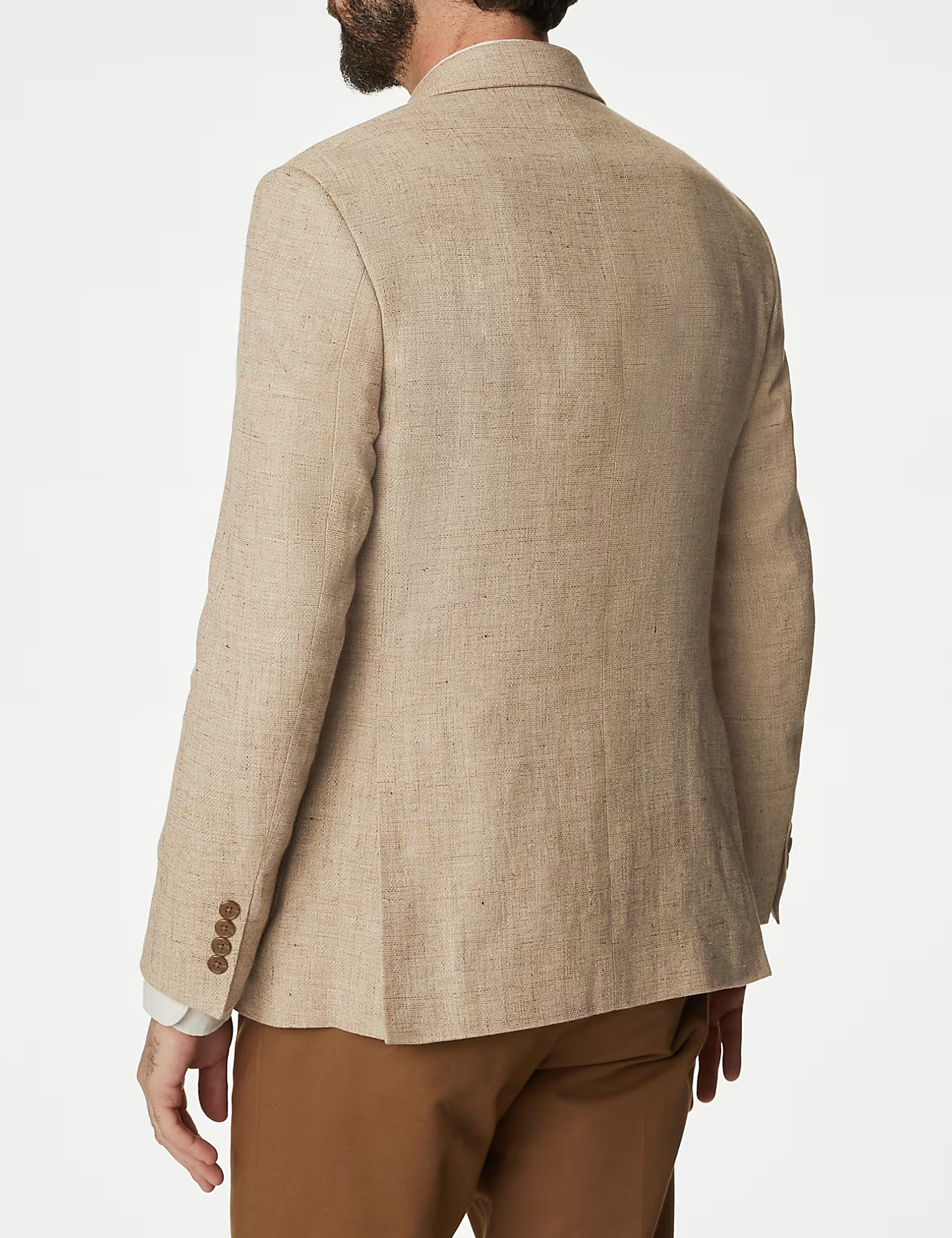 Linen Blend Textured Blazer