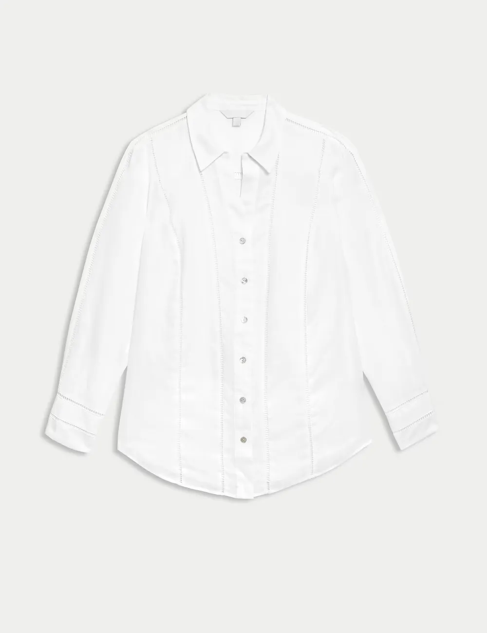 Broderie Detail Collared Shirt