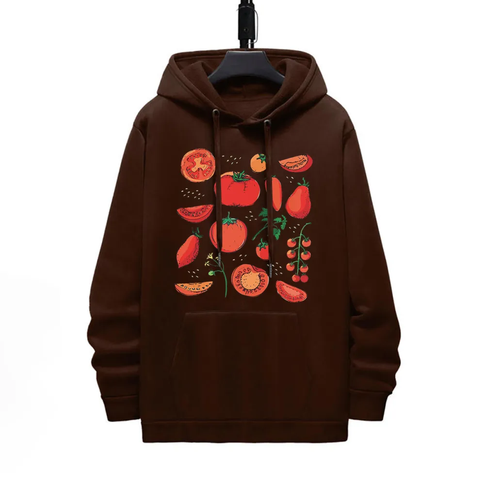 TOMATO PATTERN PRINTED HOODIE