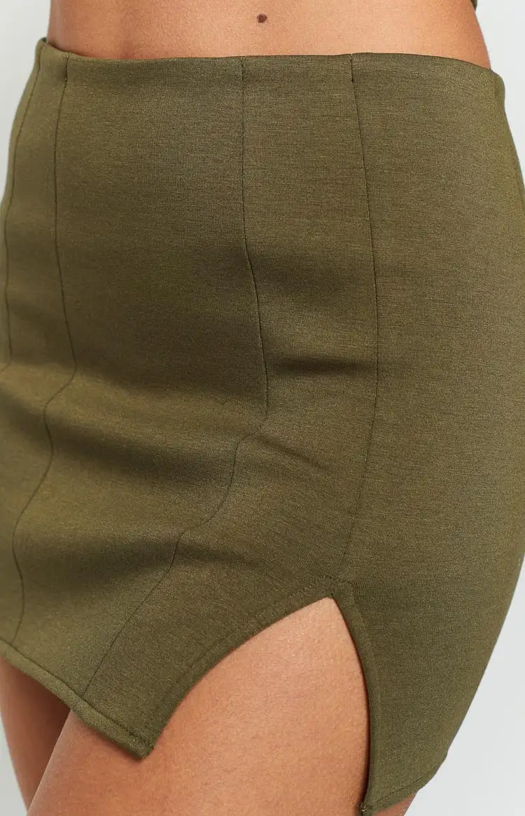 Maria Khaki Mini Skirt