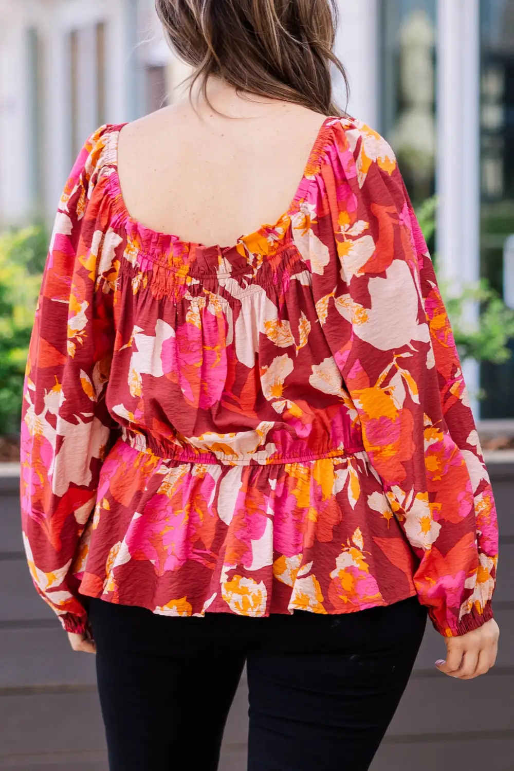 Petal Perfection Blouse, Brick