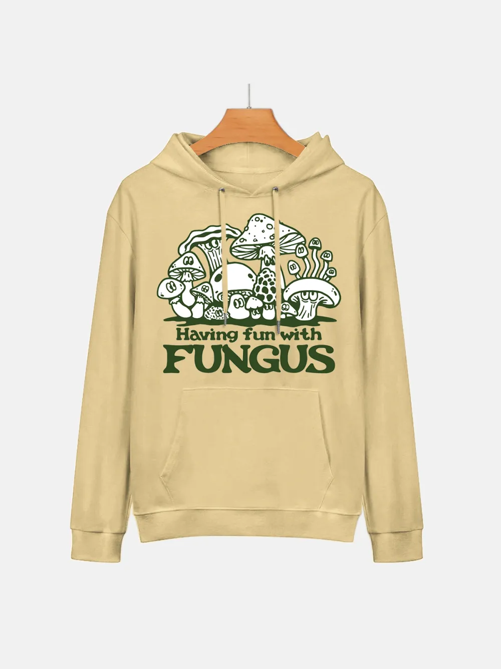 HAVING FUN WITH FUNGUS PATTERN HOODIE