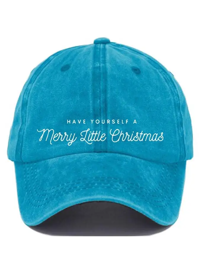 Women's Casual Have Yourself A Merry Little Christmas Print Baseball Cap