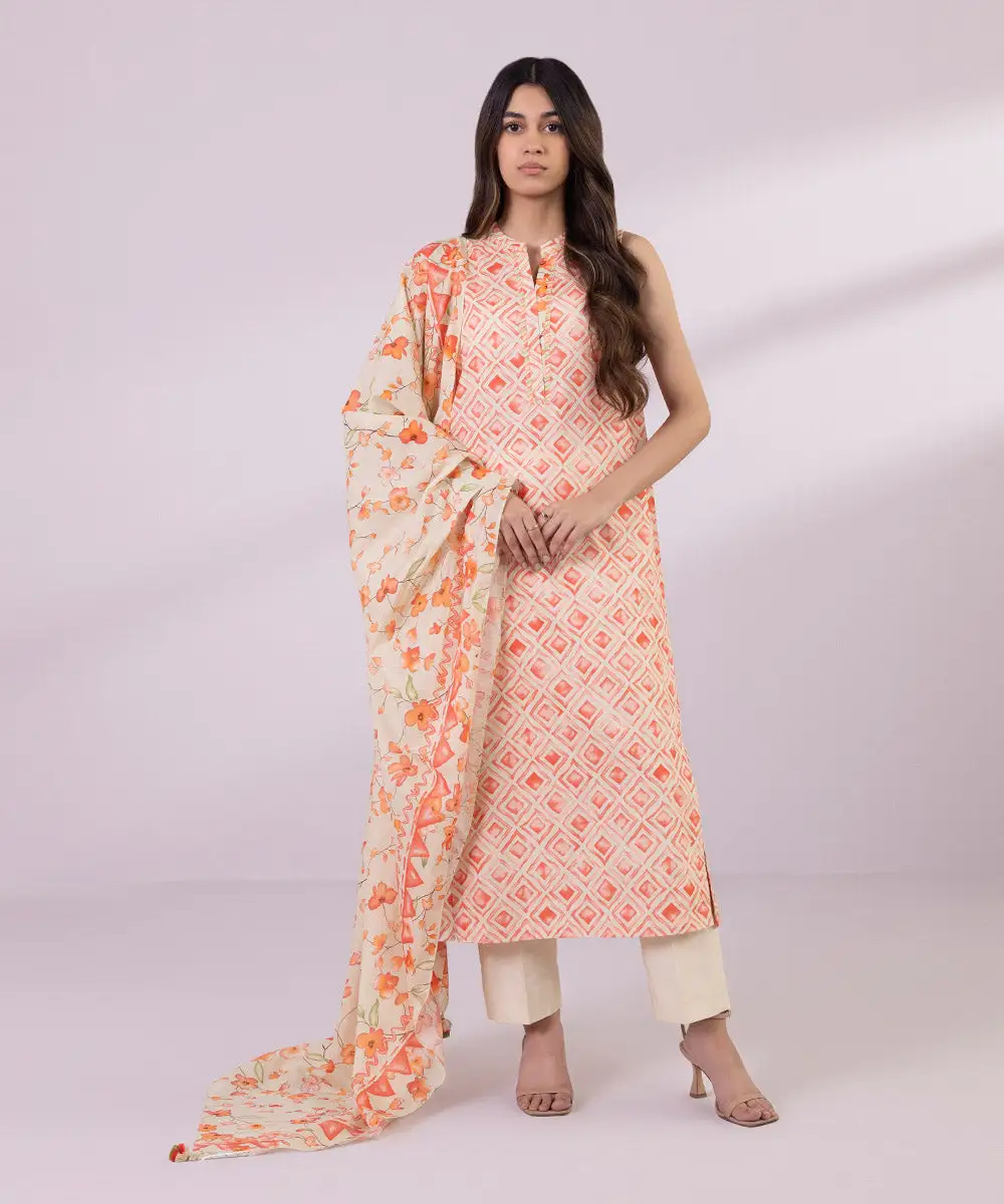 2 Piece - Printed Lawn Suit