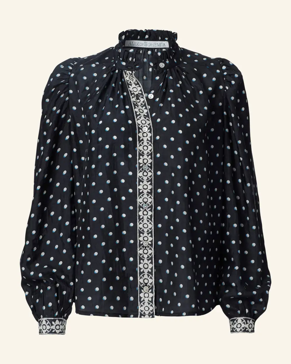 Annabel Raven Dot Silk Shirt