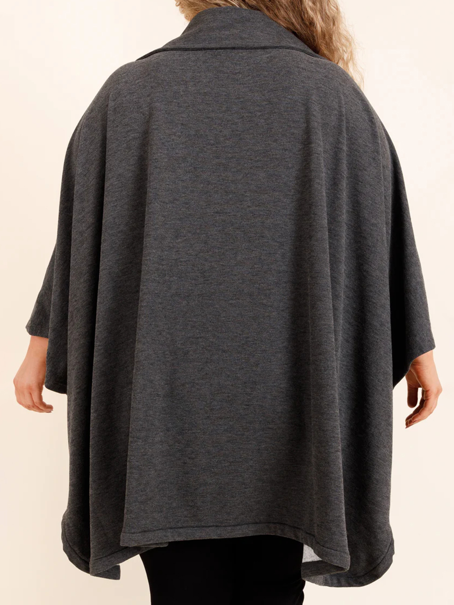 Dark gray loose fitting jacket