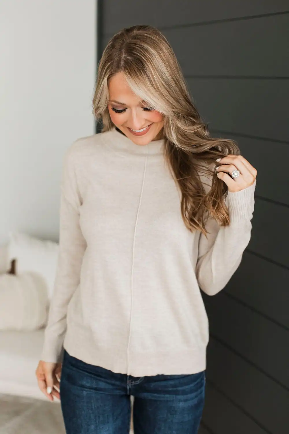 Never Felt Better Pullover Sweater- Oatmeal