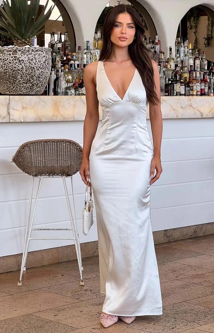 Clara White Maxi Dress