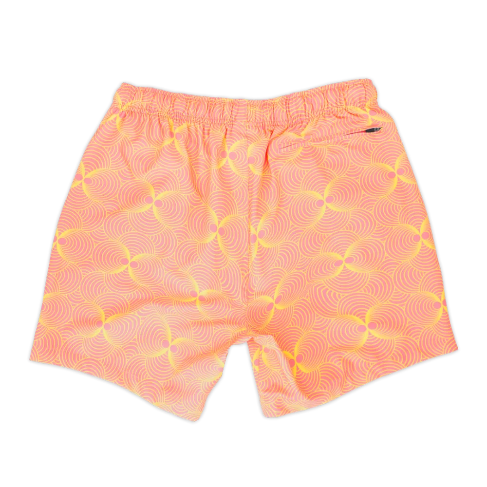 Art Graphic Print Swim-Reddish Orange