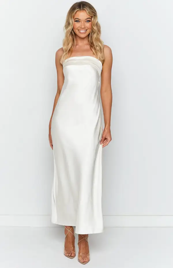 Maiah White Maxi Dress