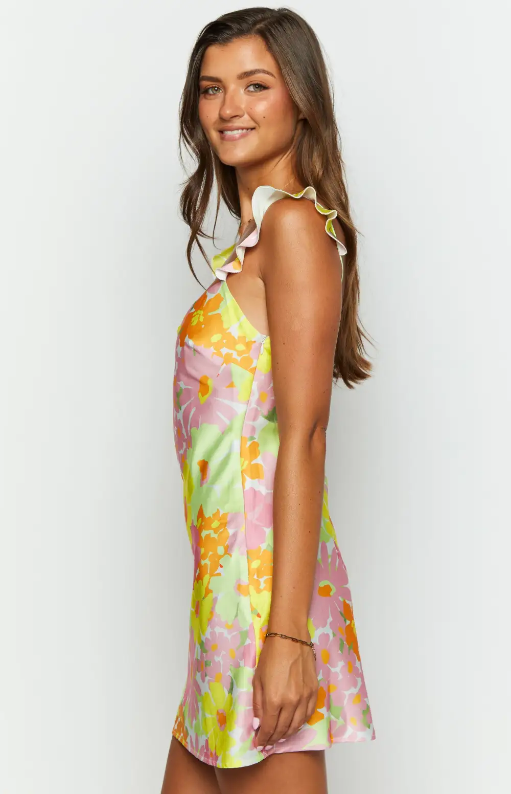 Eden Yellow Floral Mini Dress