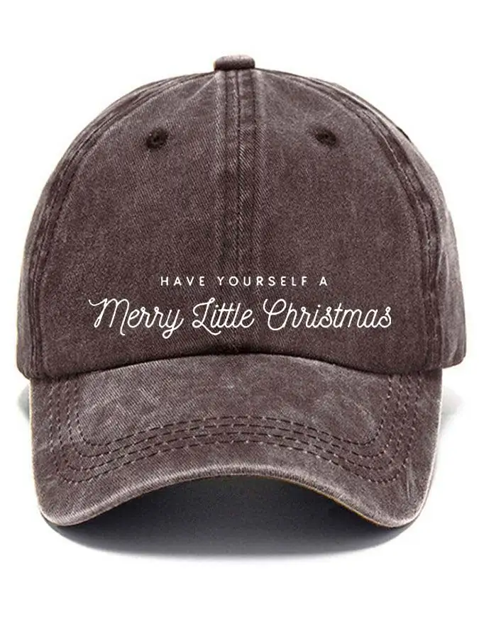 Women's Casual Have Yourself A Merry Little Christmas Print Baseball Cap