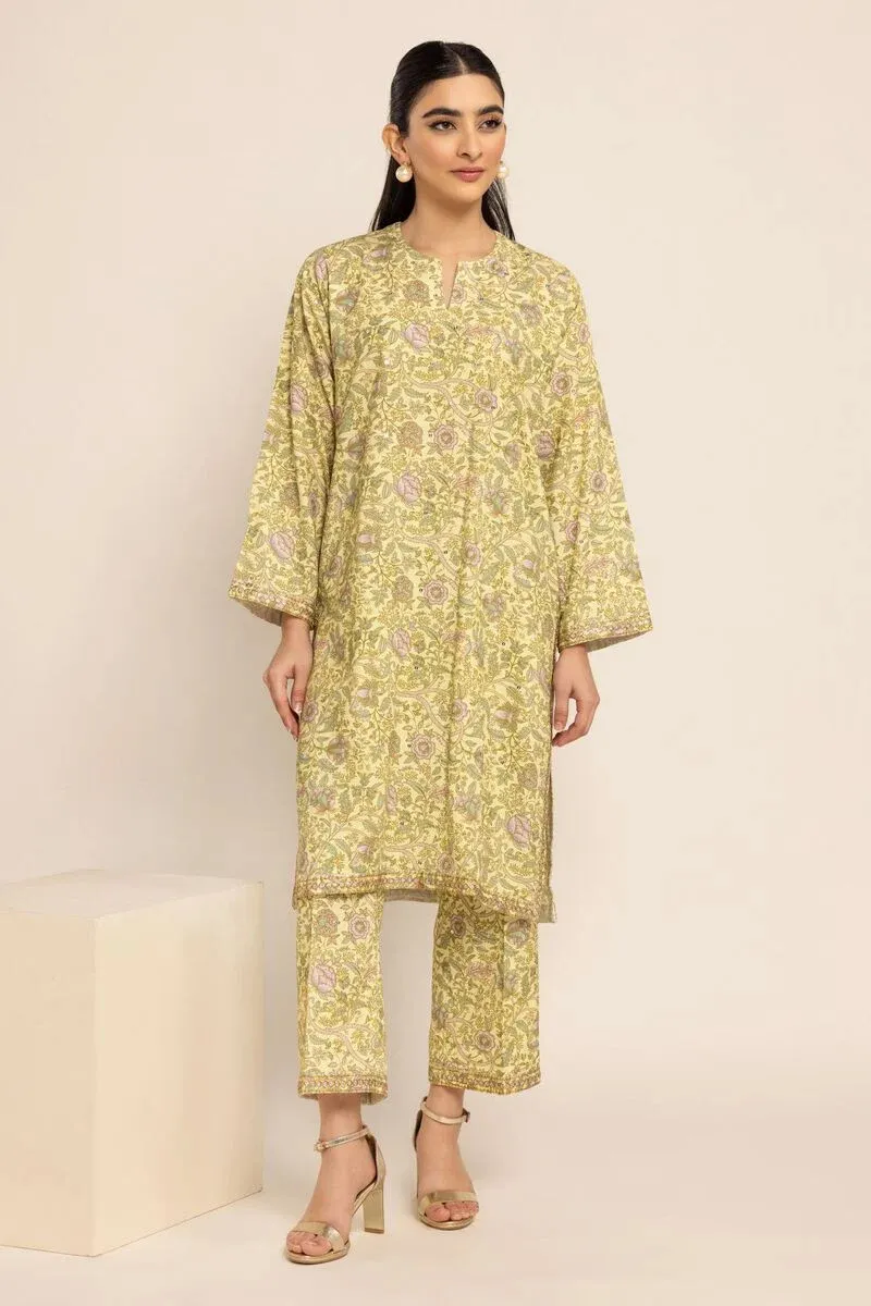 2 Piece | Kurta & Pants | Color Green