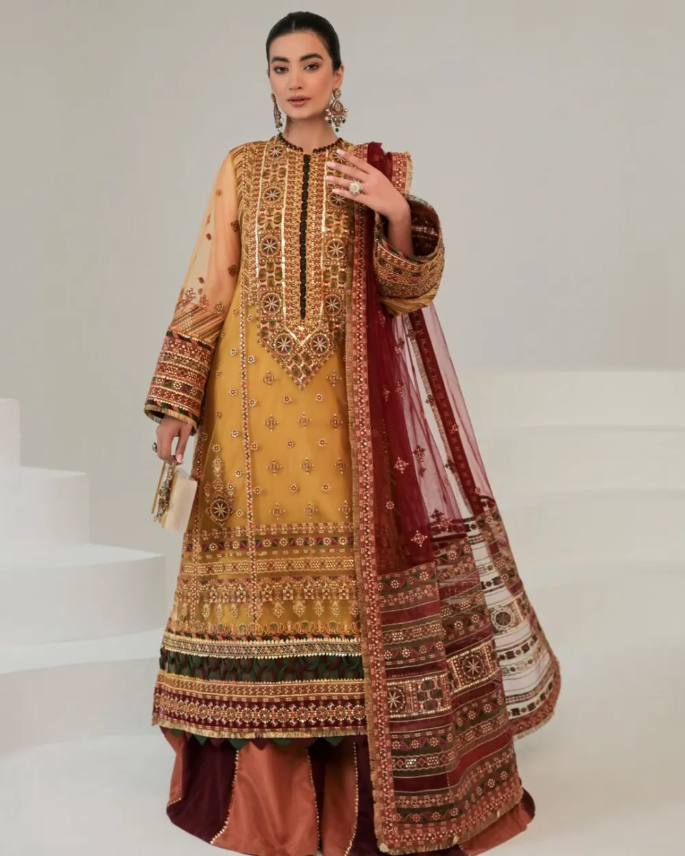 Embroidered Raw Silk Sets