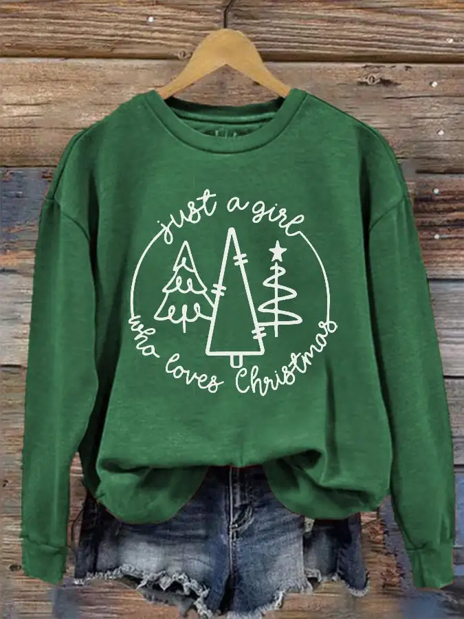 Women's Just A Girl Who Loves Christmas Sweatshirt