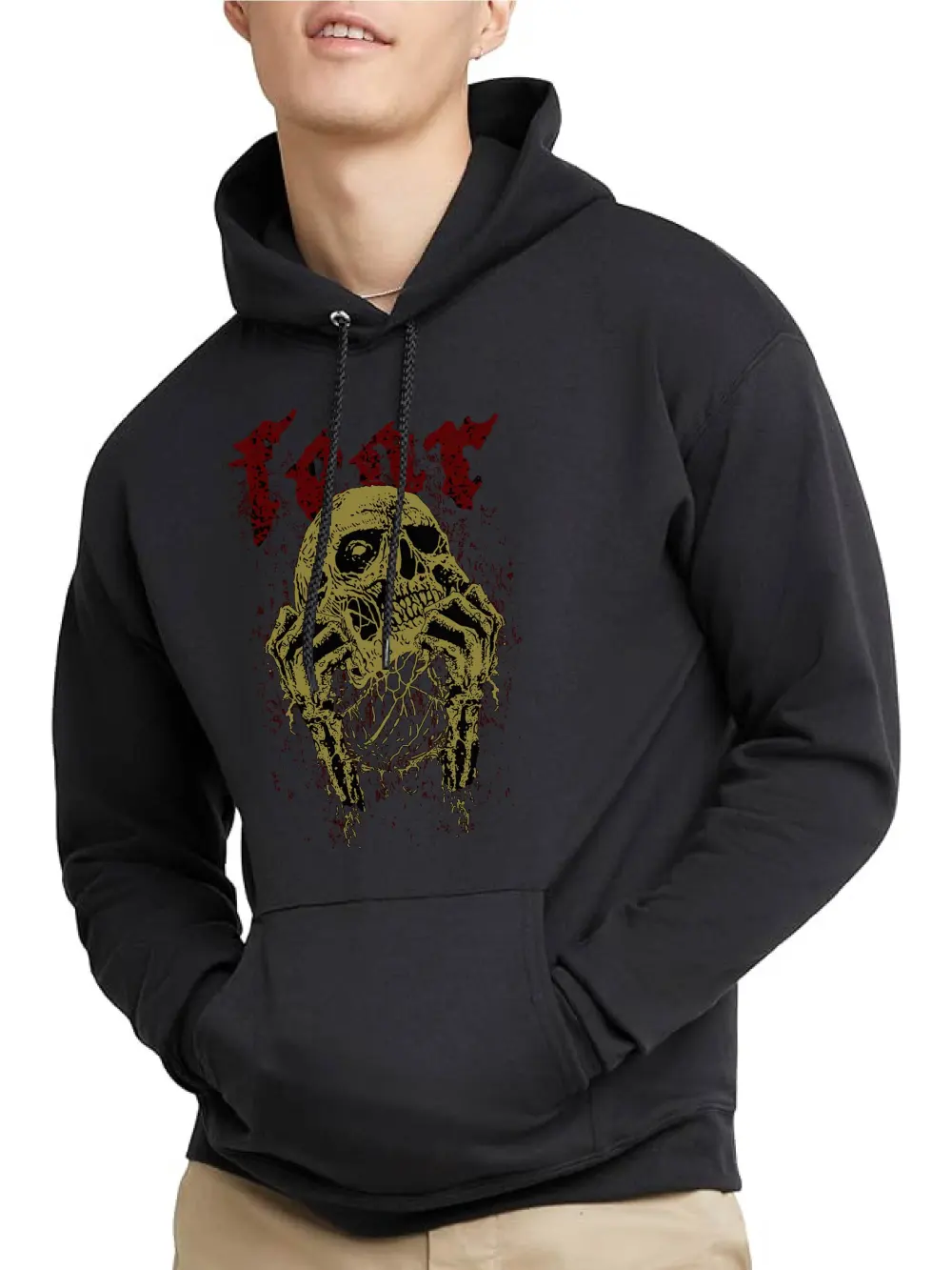 Skull Death Metal VINTAGE GRAPHIC HOODIE