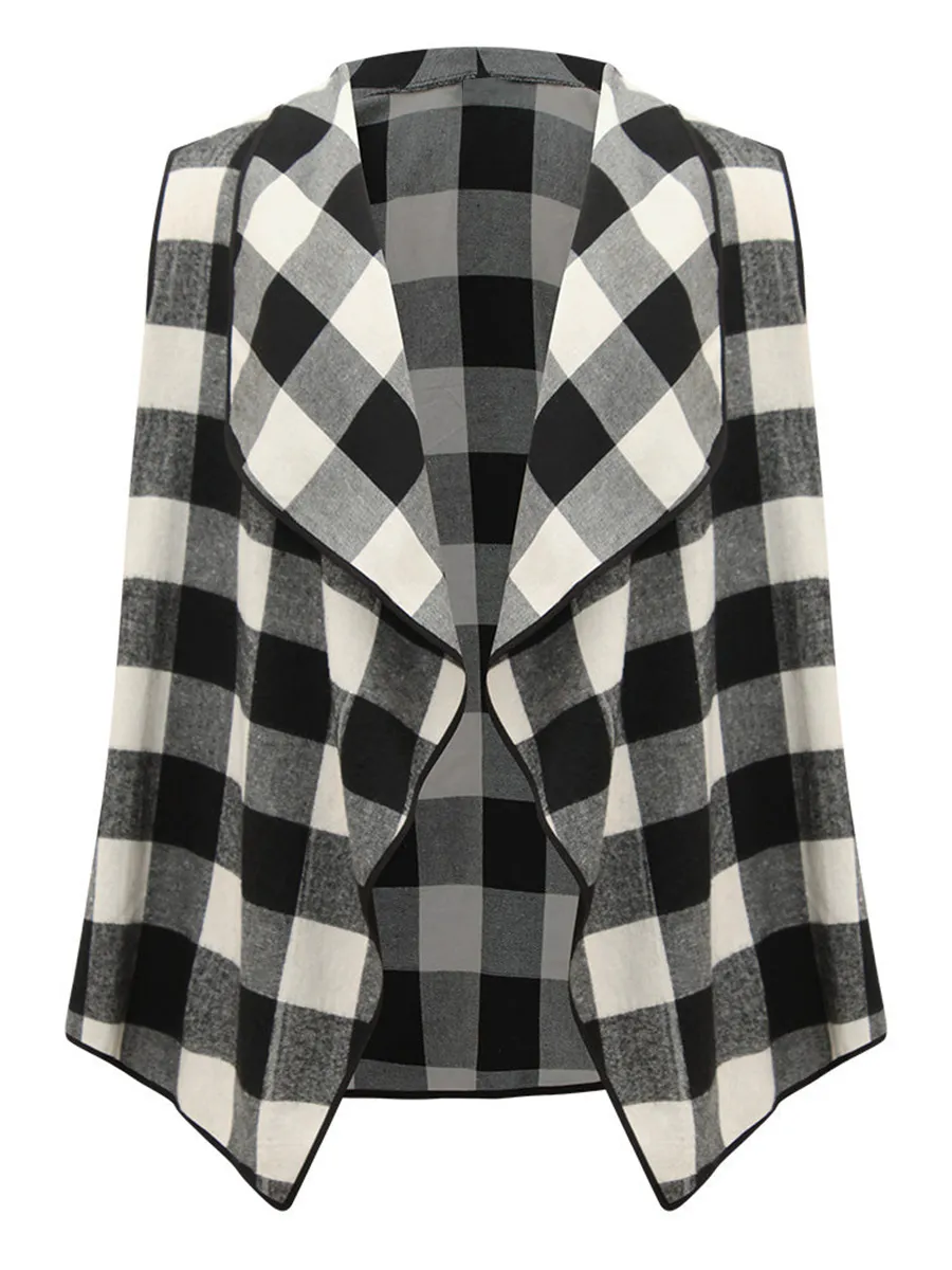 Sleeveless plaid jacket