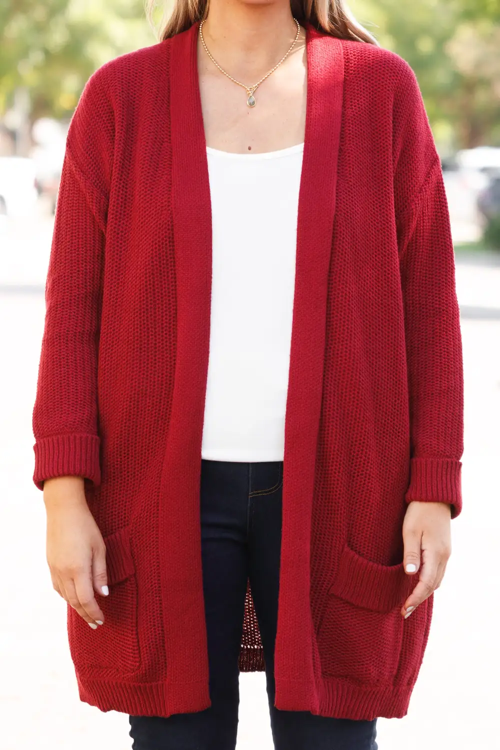 Hey Queen Cardigan, Burgundy