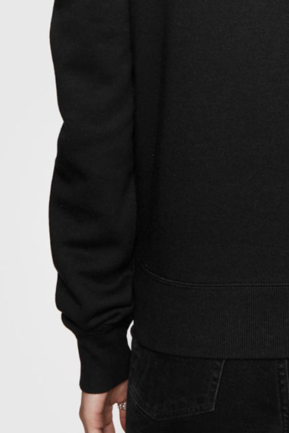 Women'S Black Leg of mutton sleeve Hoodie