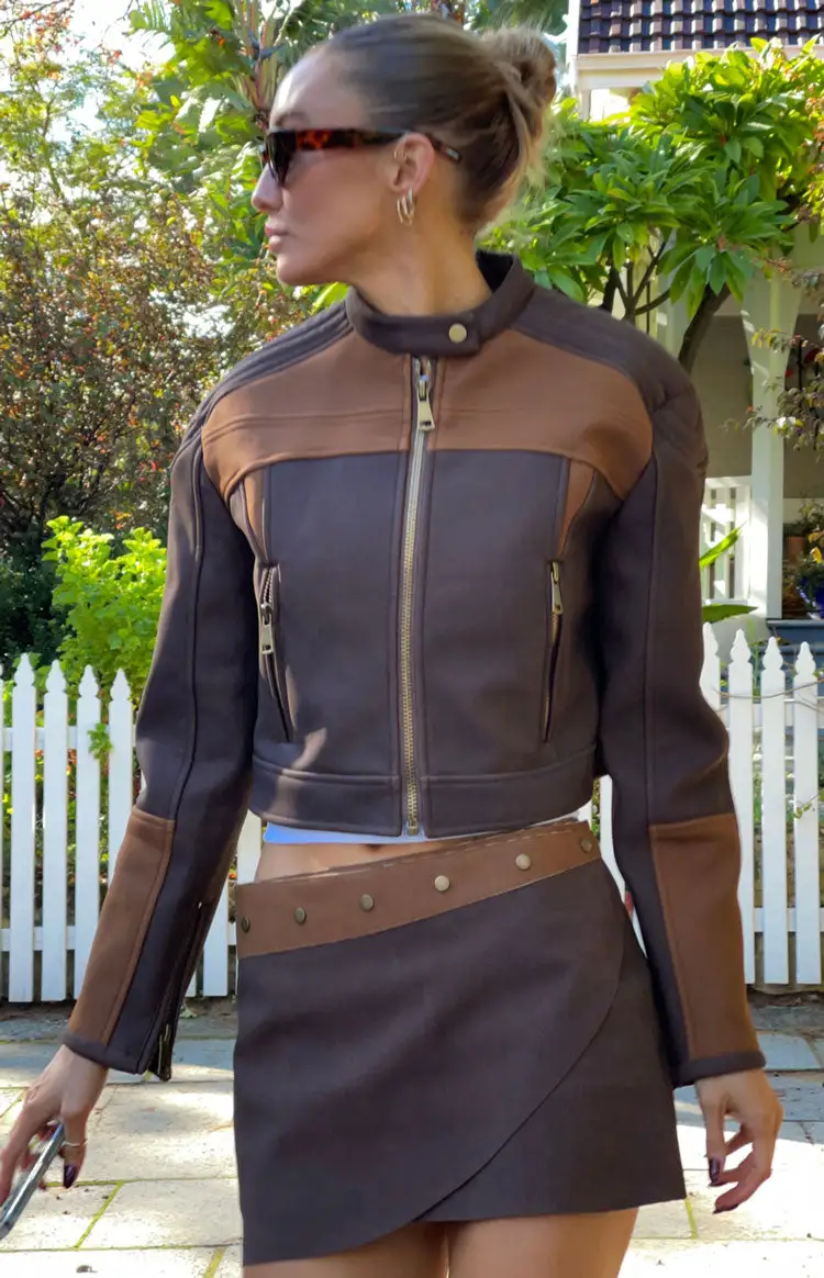 Lioness Chocolate Nueve Biker Jacket