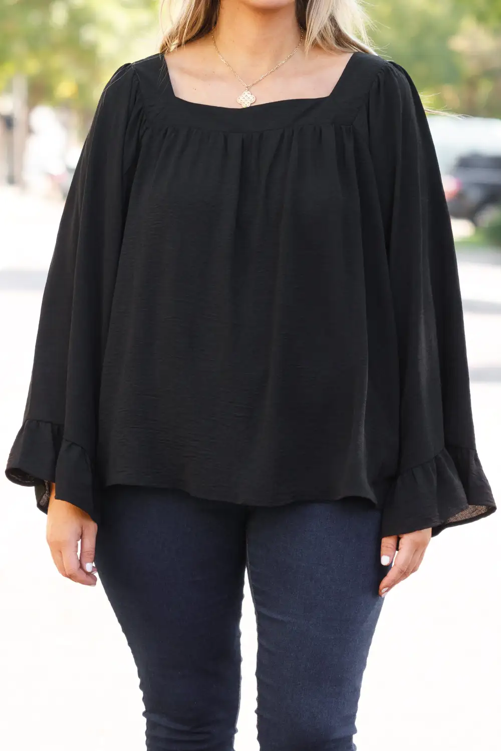 Still Day Dreaming Top, Black