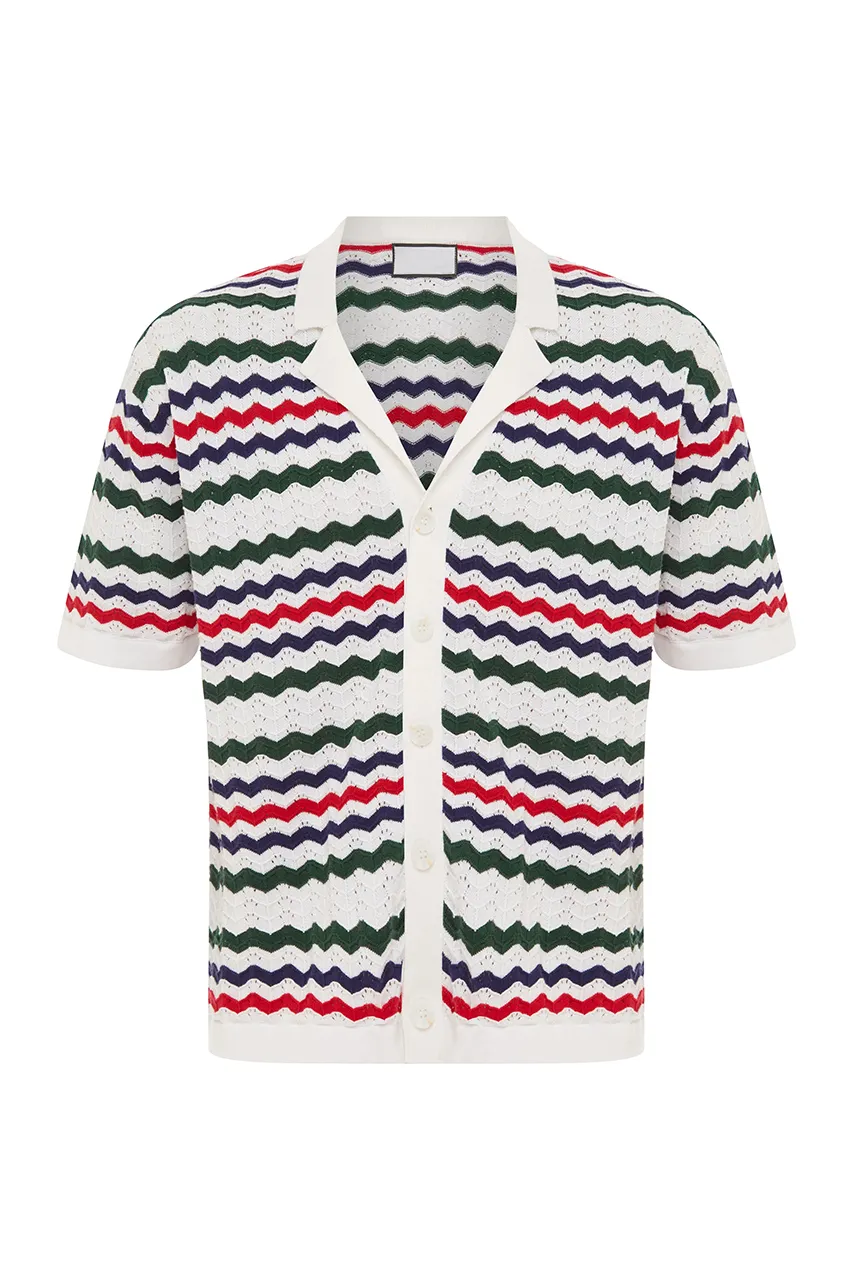 COLORBLOCK WAVE PRINT ELIAS SHIRT