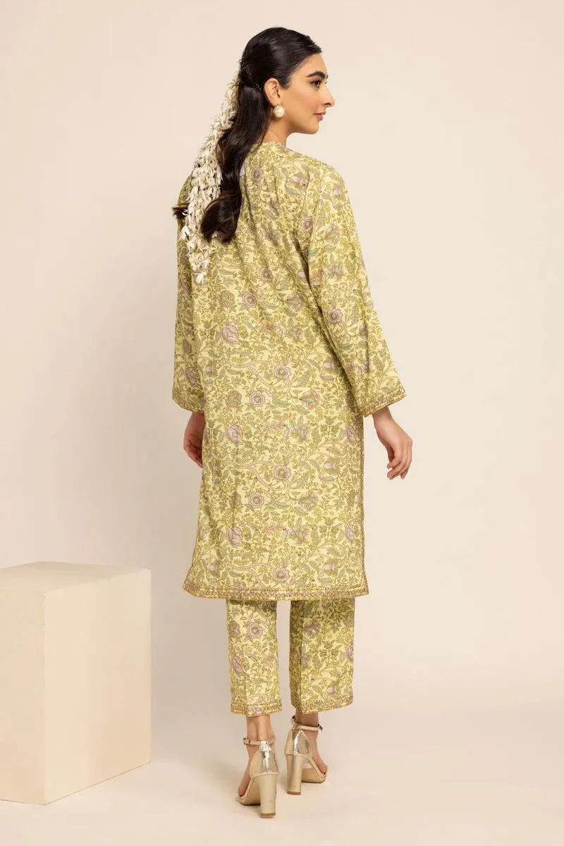 2 Piece | Kurta & Pants | Color Green