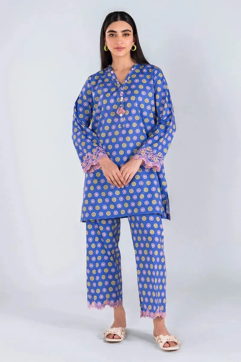 2 Piece | Kurta & Pants | Color Navy Blue