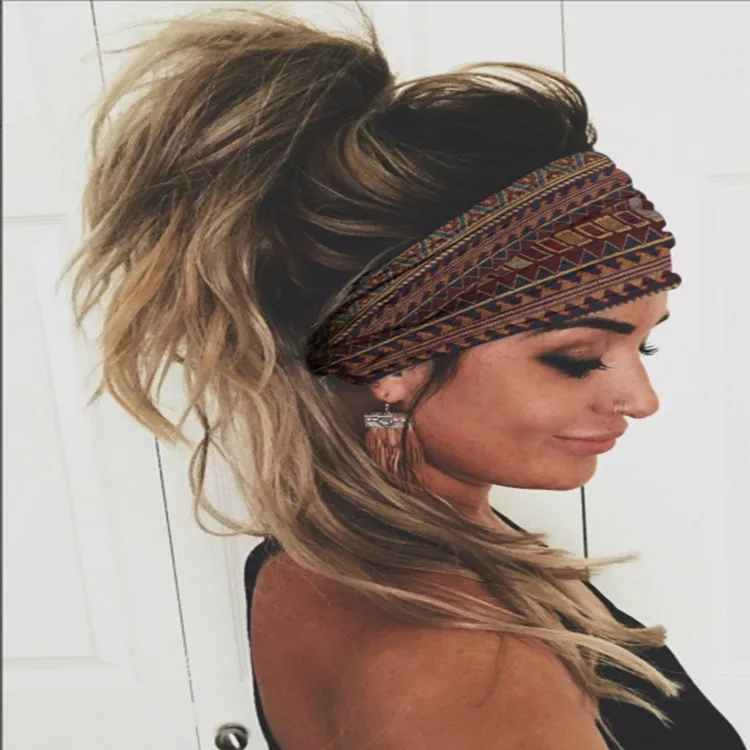 Western Print Sports Wide Hair Accessories