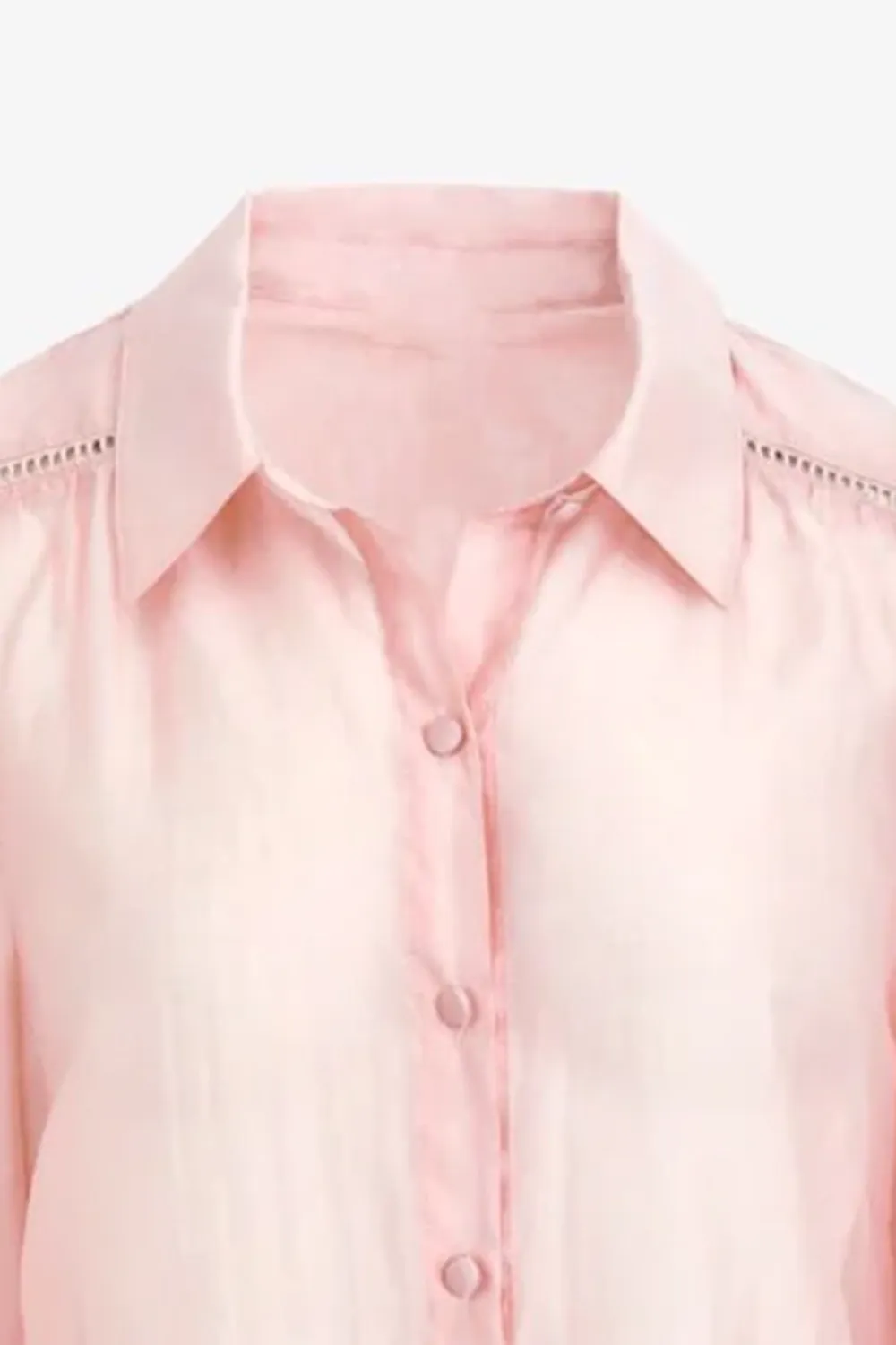 Bloom Blush Lace Detail Shirt