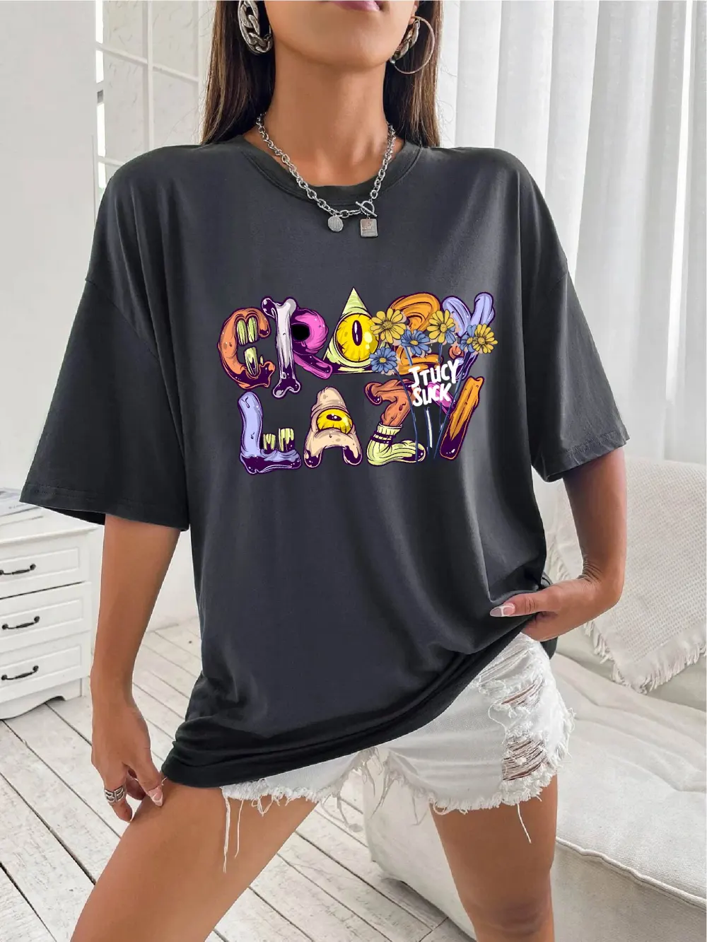 Women's Personalized Letter Printed T-shirt