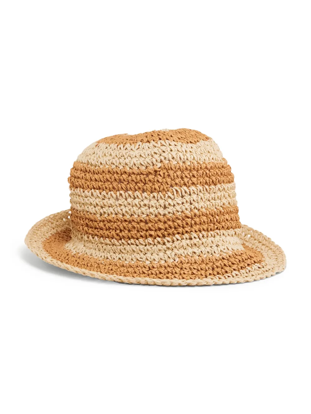 Crochet Bucket Straw Hat for Girls