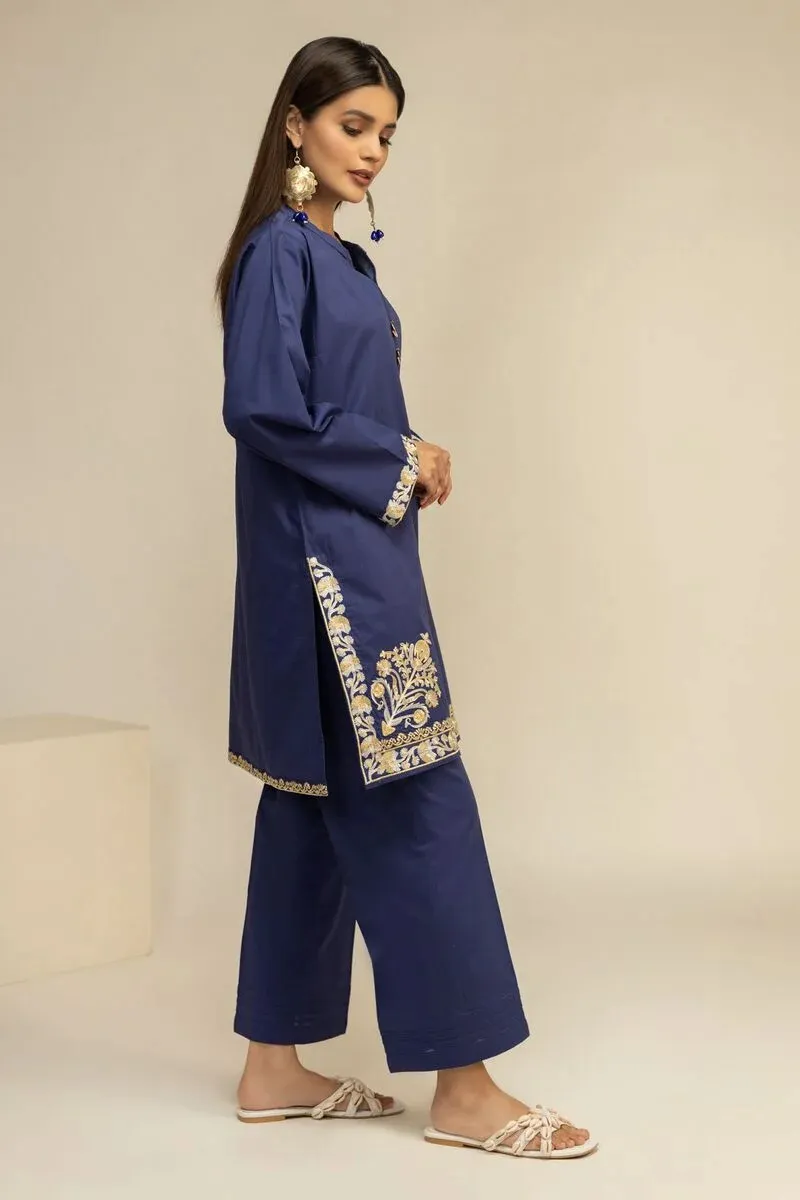 2 Piece | Kurta & Pants | Color Blue