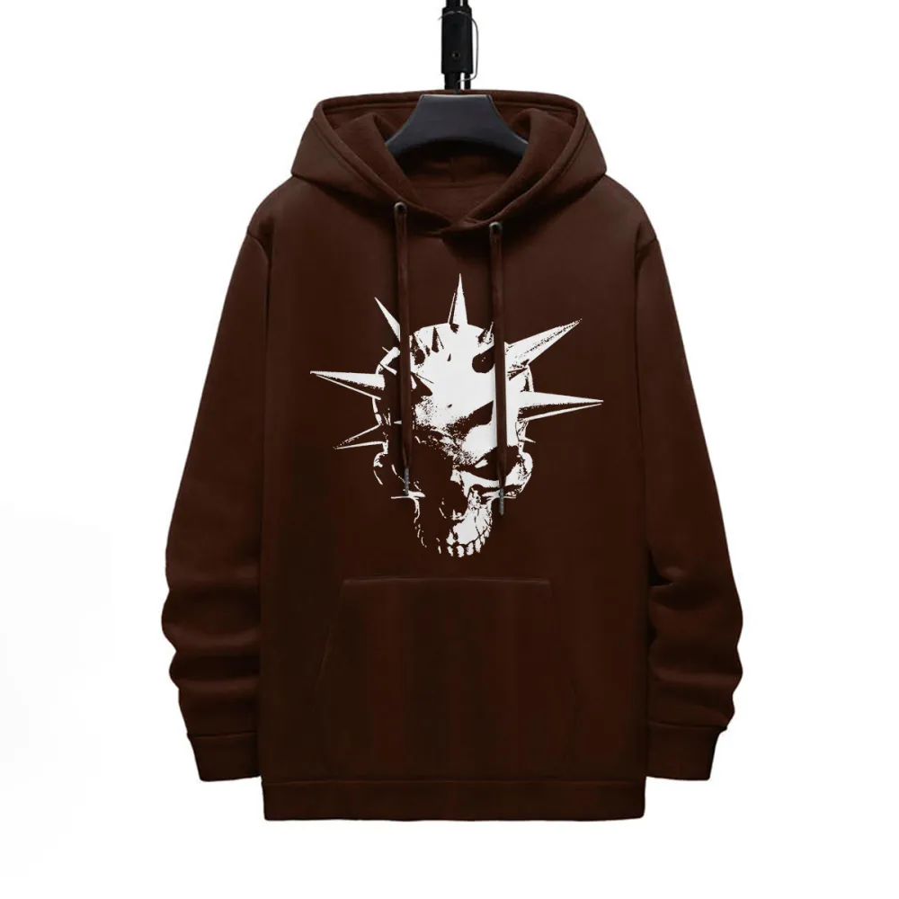 PINHEAD DESIGNED PATTERN PRINTED HOODIE